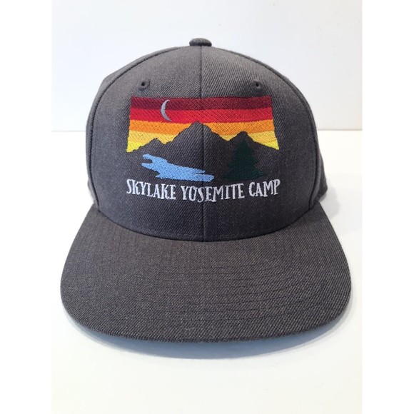 SKYLAKE YOSEMITE CAMP Wool Blend Snapback Hat Men's Yupoong The Classics Gray - Picture 1 of 8